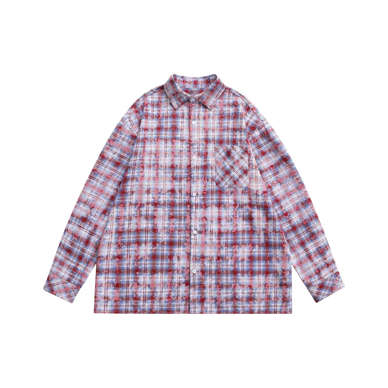 Magmode Shirt Unisex Blue Plaid Color-7