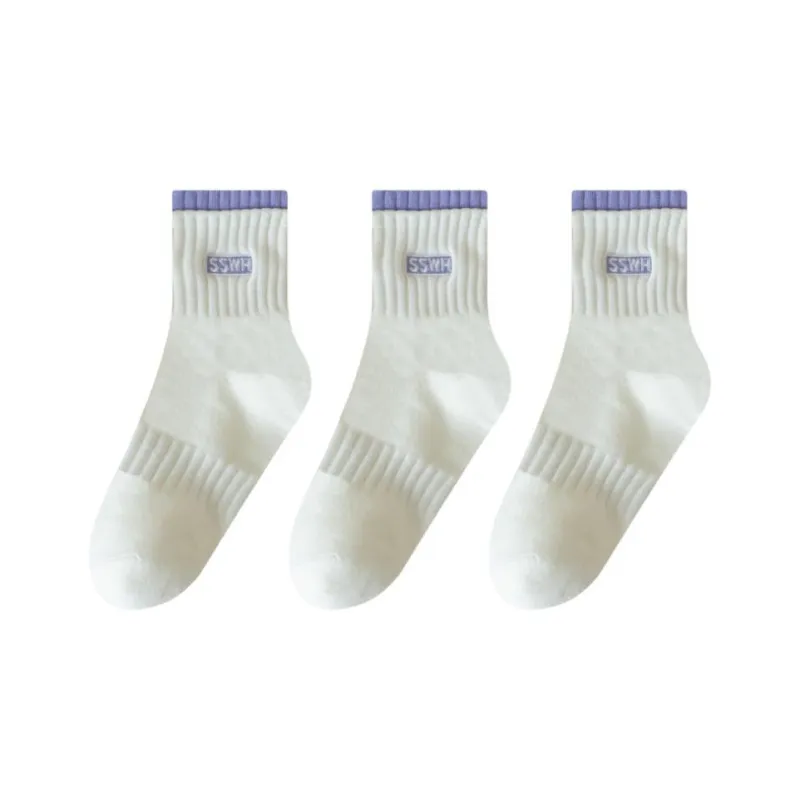 PLANDOO Mid Calf Socks Women's 3 Pack-4