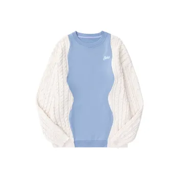 Loose Fit Sweater Unisex Blue White