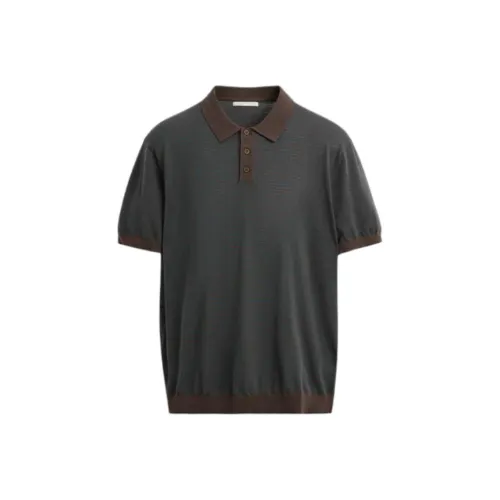 ZARA Polo Shirts Men Brown
