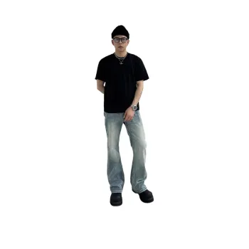 TESTUNG Jeans Men's Ice Blue Style