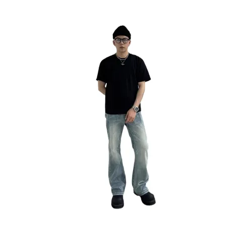 TESTUNG Jeans Men's Ice Blue Style
