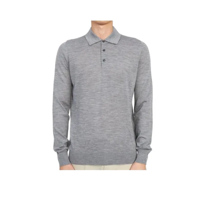 JOHNSTONS OF ELGIN Polo Shirt Men's Gray-0
