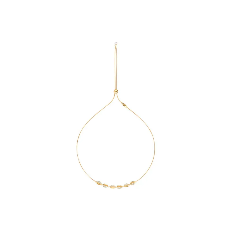 Swarovski Shell Necklaces Women's Gold-3