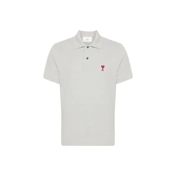 AMIPARIS Paris Ami De Coeur Logo Embroidered Short Sleeved Polo Shirt