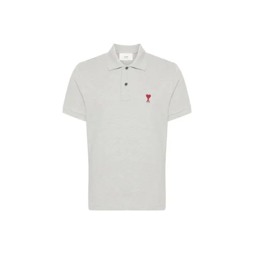 AMIPARIS Paris Ami De Coeur Logo Embroidered Short Sleeved Polo Shirt