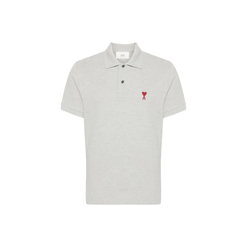 AMIPARIS Paris Ami De Coeur Logo Embroidered Short Sleeved Polo Shirt-0