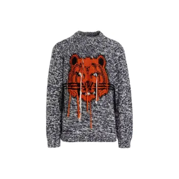KENZO Classic Tiger Head Sweater Men's Gray