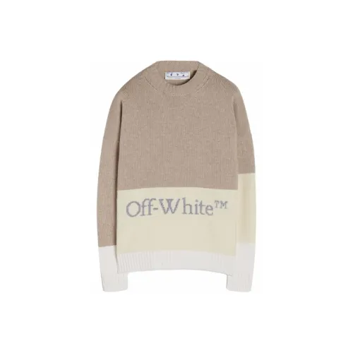 OFF WHITE Colour Block Knitted Crewneck