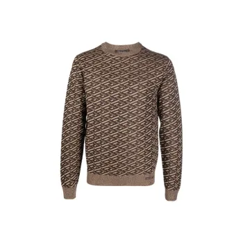 VERSACE Sweaters Men Brown