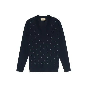 GUCCI Sweaters Men Dark Blue