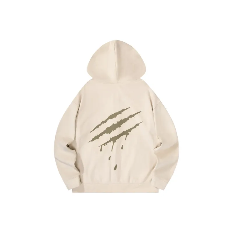 Suamoment American Casual Loose Fit Sweatshirt Coat Unisex-4