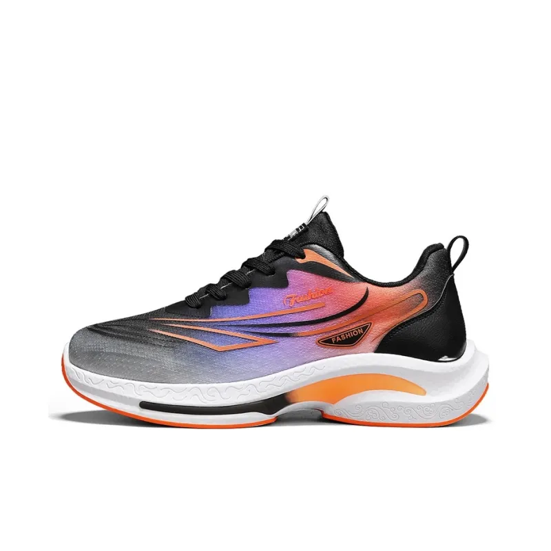 Kuding Casual Shoes Men Low Top Black/Orange/White/Blue/Light Blue-14