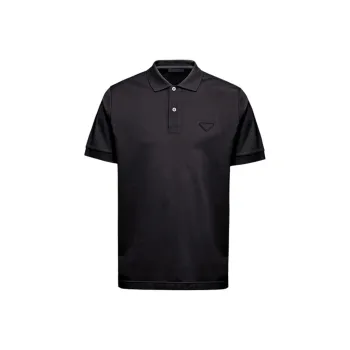 PRADA SS24 Polo Shirt Men's Black
