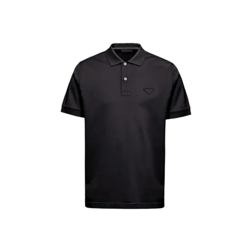 PRADA SS24 Polo Shirt Men's Black