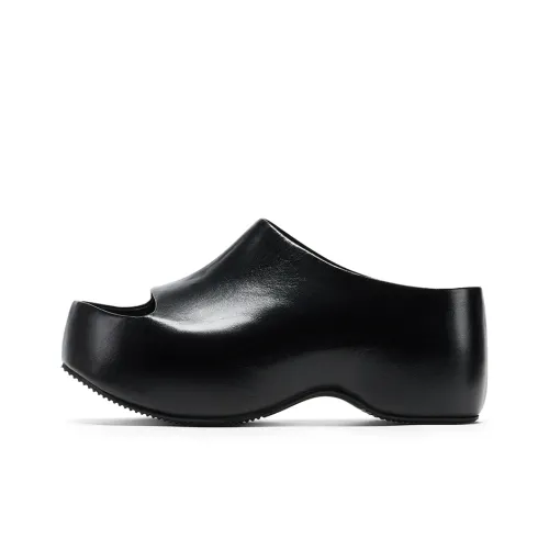 GG CC Abrasion Resistant Slip Resistant Slip on High Heel Slippers Women's