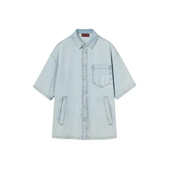 GUCCI FW25 Lido Collection Shirt Men's Light Blue
