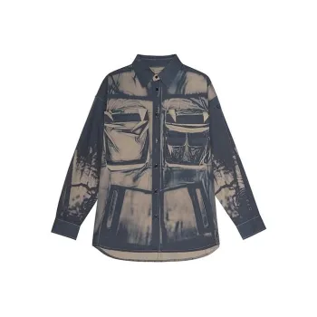 DIESEL S-Cadd Creased-print Cargo Shirt