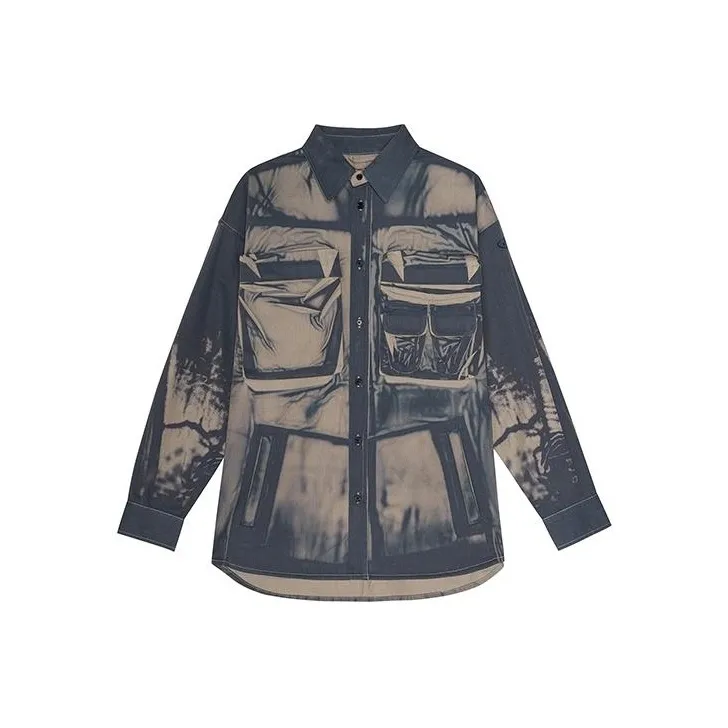 DIESEL S-Cadd Creased-print Cargo Shirt-0