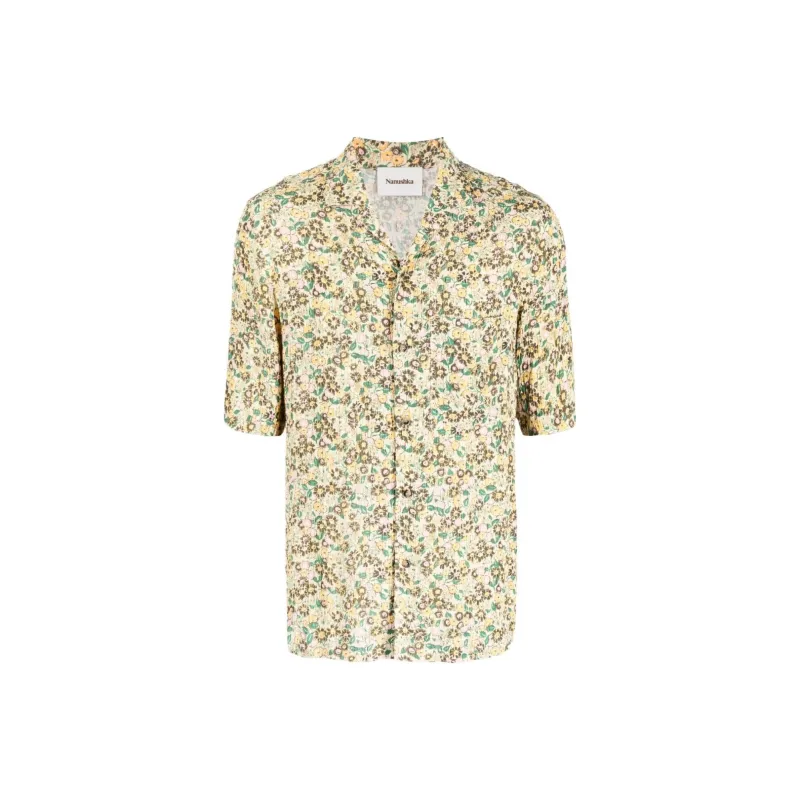 NANUSHKA Bodil Floral Print Pleated Shirt-0