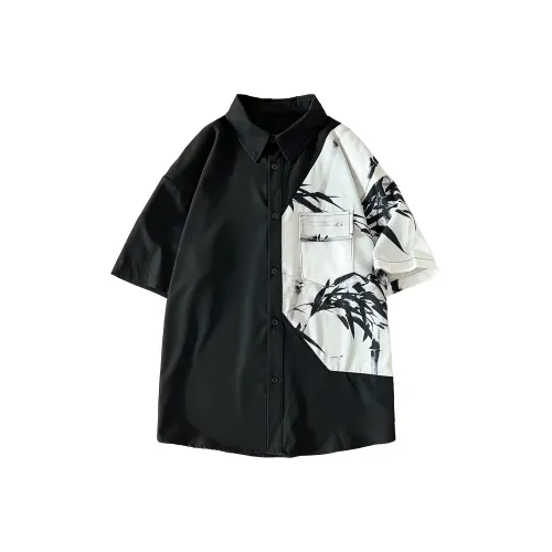 MARK WAFFLE Shirt Unisex Ink Wash Painting