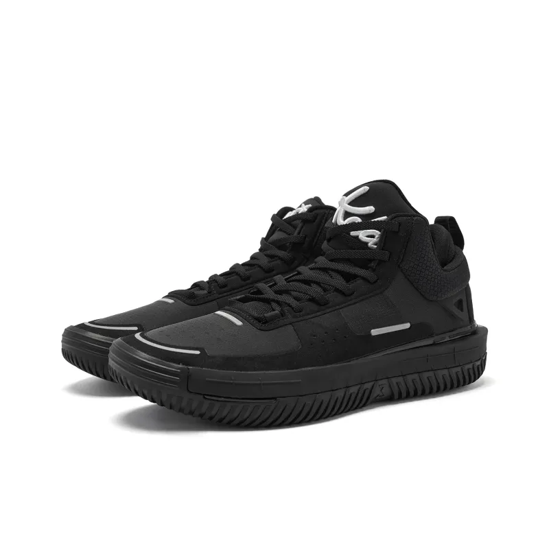 QIAODAN Cushioning Coverage Rebound Grip Breathable Low Top Basketball Shoes Men's Black-2