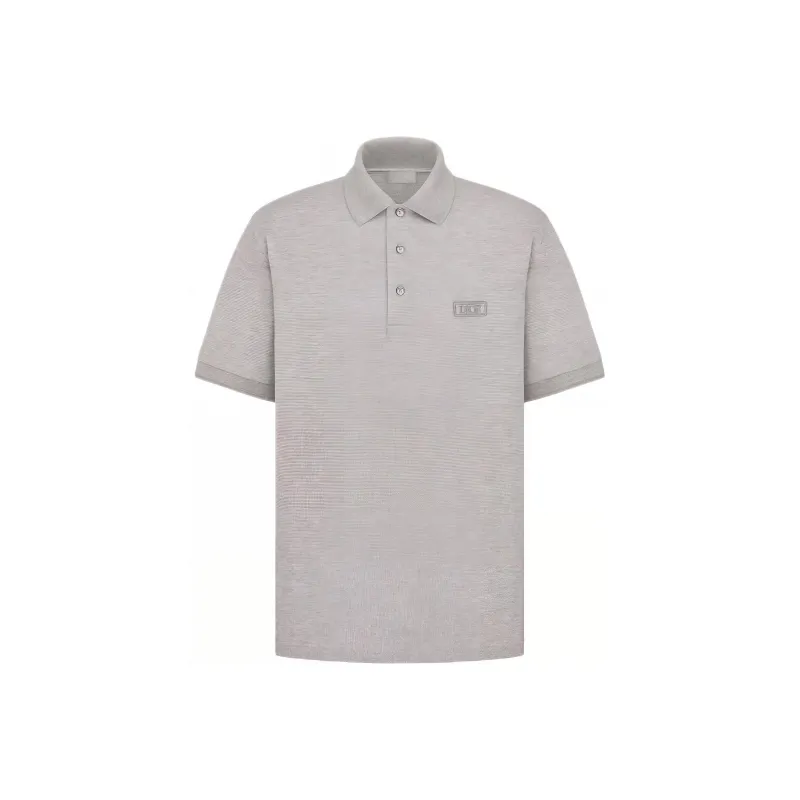 DIOR Icon Polo Shirt Men's Gray-0
