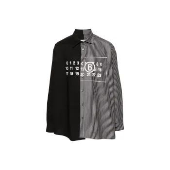 MM6 Maison Margiela Asymmetric Striped Shirt