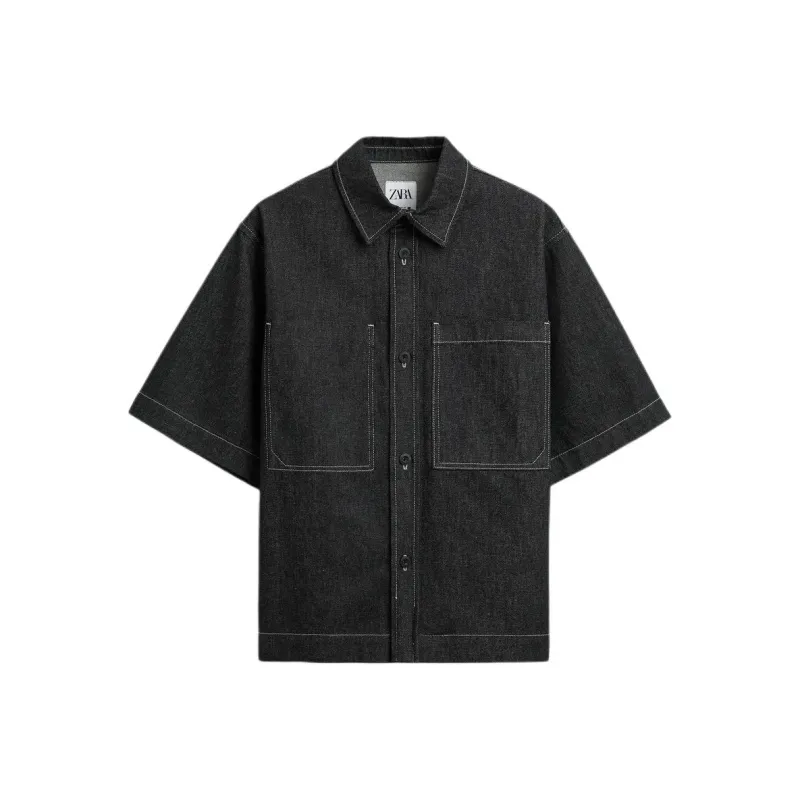 ZARA Shirts Men Black-0