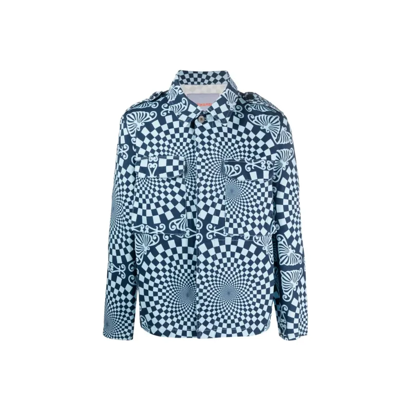 BLUEMARBLE Folk Checkerboard Print Overshirt-0