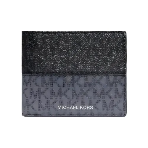 MICHAEL KORS MICHAEL KORS Handbag Collection Hudson Artificial Leather Wallet Men's Black/Dark Gray