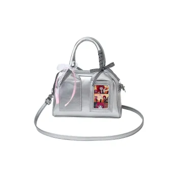 XIANGSU PU One Shoulder Handbag Women's Silver/Black/White/Pink/Blue