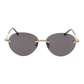 FRED Titanium Irregular Shape Sunglasses Unisex Gold/Black