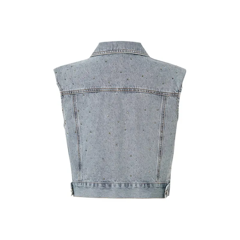 Hopeshow Vests Women's Light Denim Blue 070-1