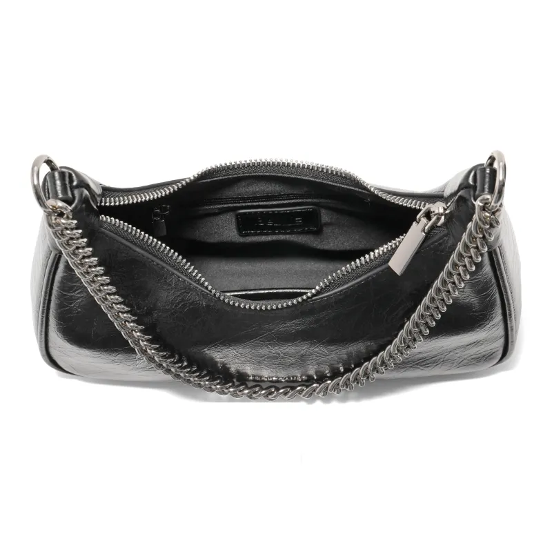 BELLE Artificial Leather Shoulder Bag Medium Size Women's Brown-10