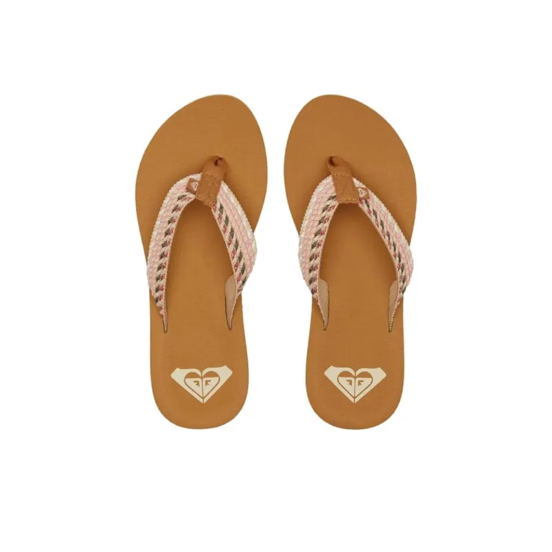 ROXY Abrasion Resistant Flip Flops Women's Brown-3