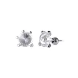 18K White Gold-Plated (1 Pair)