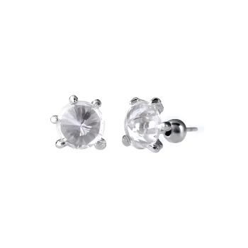 APORRO 925 Sterling Silver Dragon Claw Stud Earrings Unisex Plated 18K White Gold/14K Gold