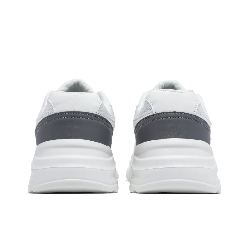 Singing Cushioning, Breathable, Lightweight Low Top Chunky Sneakers Unisex White-3