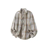 Apricot Blue Plaid