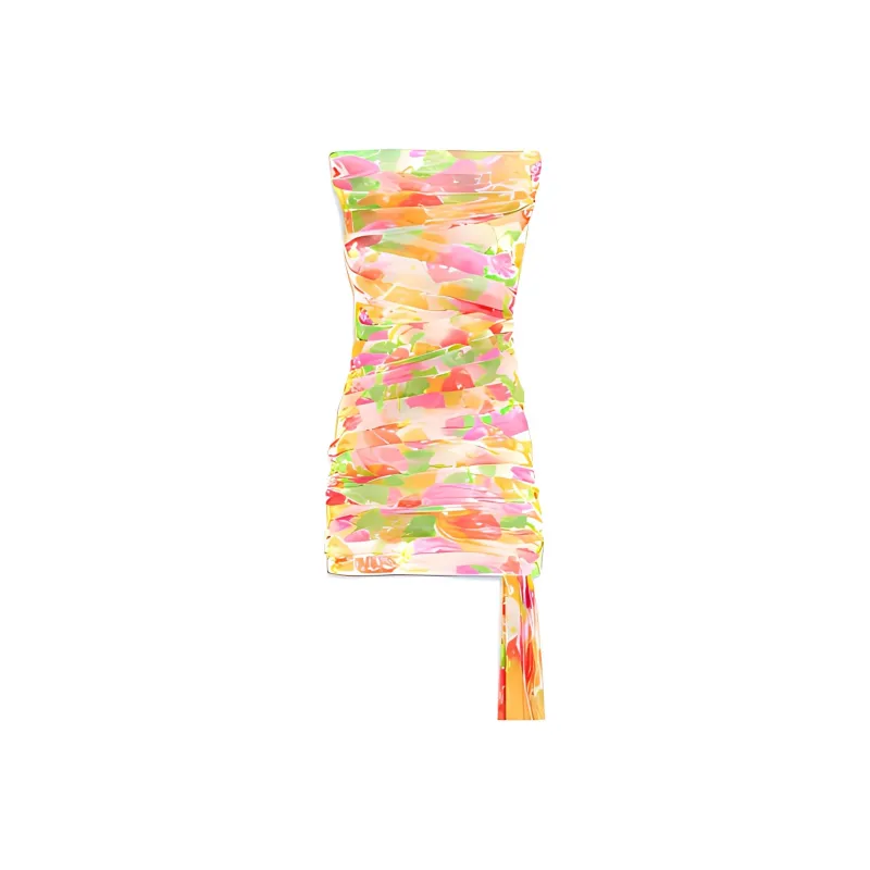 SAINT LAURENT Ruched Strapless Dress-1