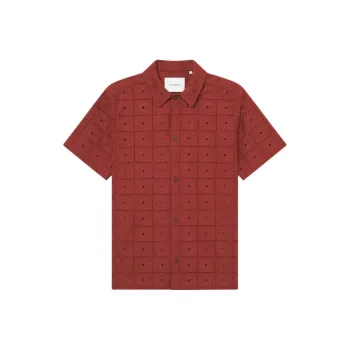 LES DEUX Shirt Men's Baked Brick Red