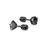 Black Zircon-Radiant Elf Stud Earrings (5MM)