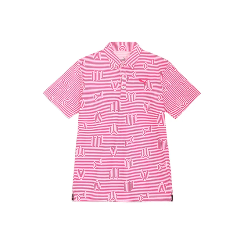 PUMA Golf Polo Shirts Men Pink-0