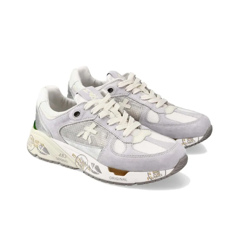 PREMIATA MASED 7400 Low Top Casual Shoes Women's Gray White-3