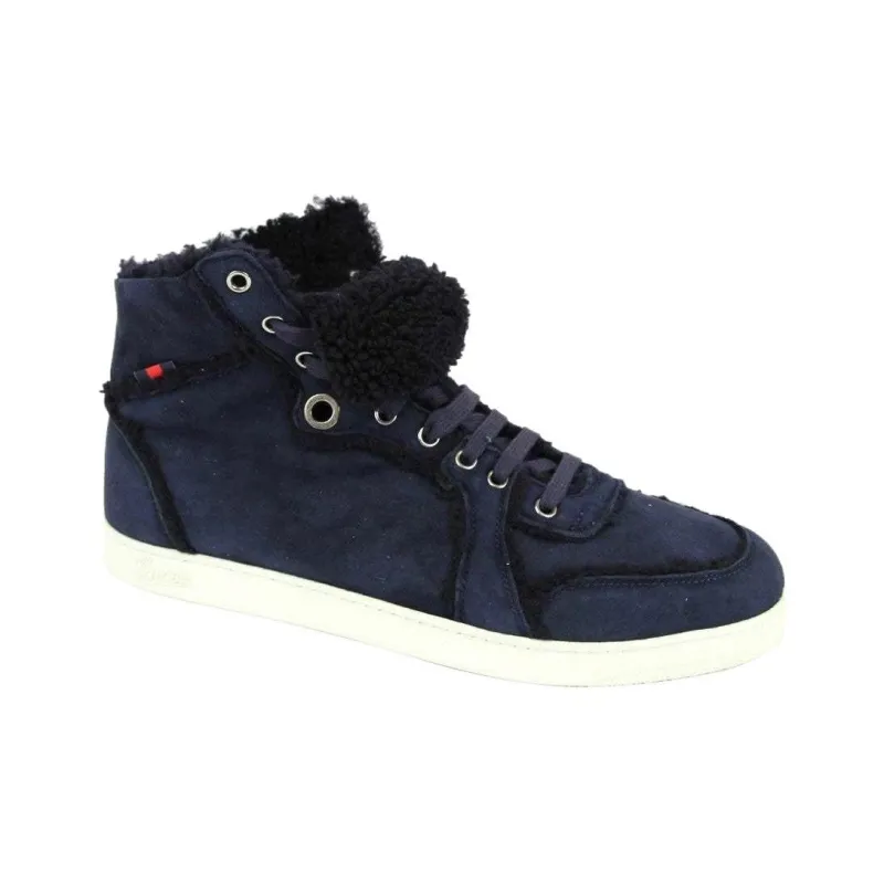 GUCCI High Top Skateboard Shoes Men's Blue-1