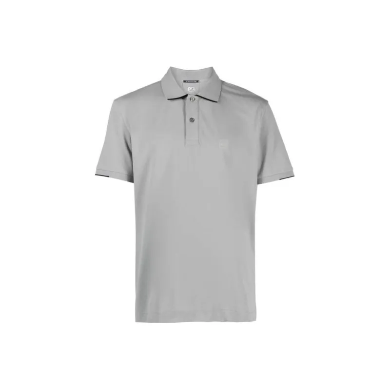 C.P.Company Logo print Piqué weave Polo Shirt-0