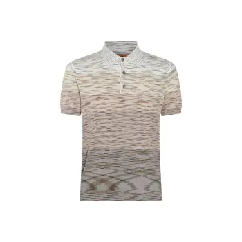 MISSONI Slub Short Sleeved Polo Shirt