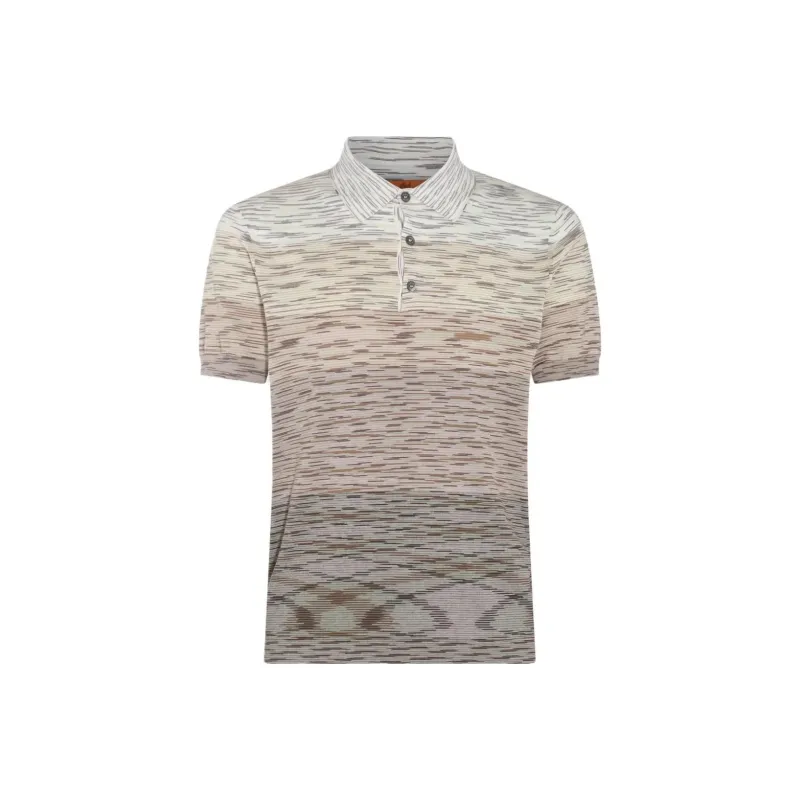 MISSONI Slub Short Sleeved Polo Shirt-0