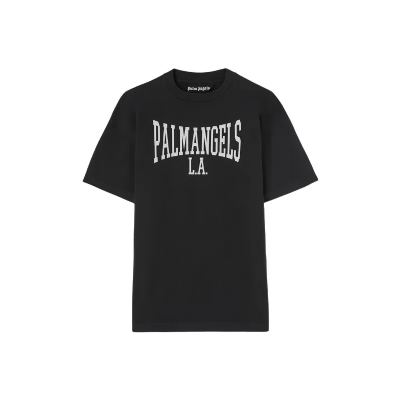 PALM ANGELS Logo Printed Crewneck T Shirt-0